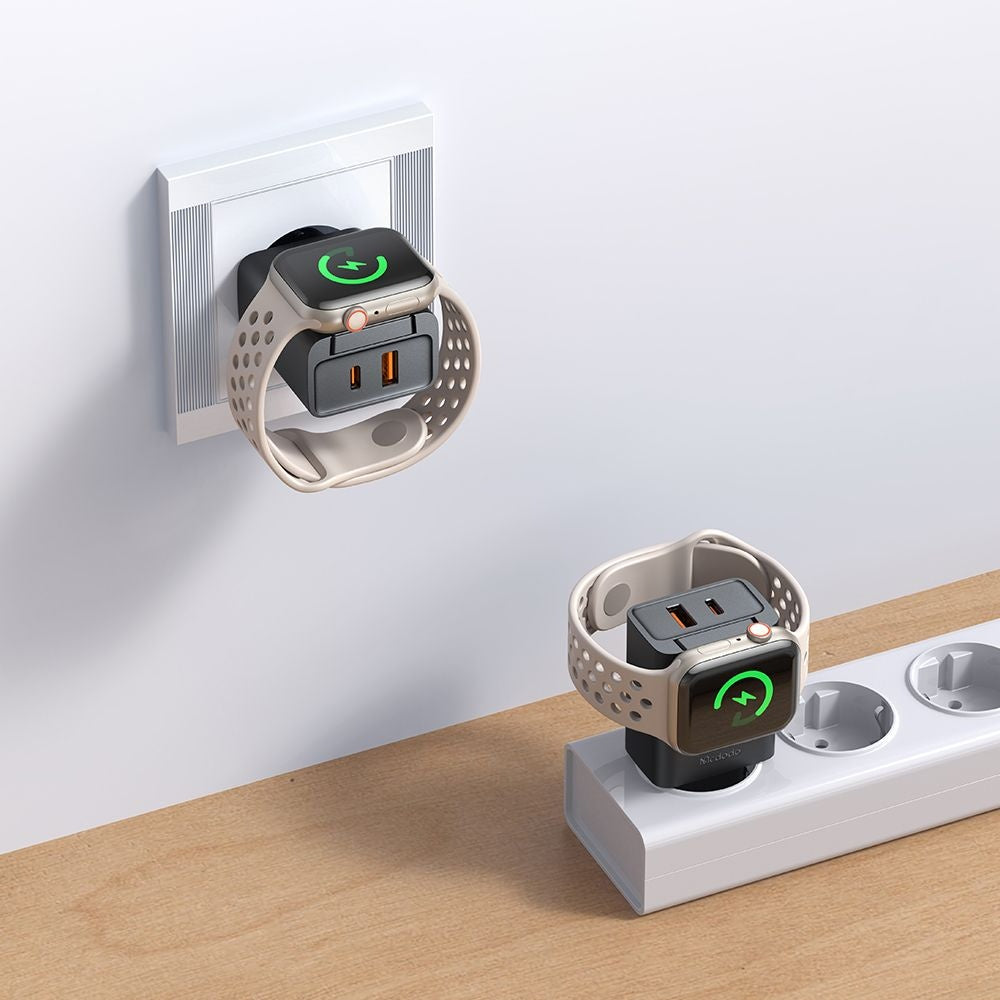 McDodo CH-3700 Companion -verkkolaturi, 30W, 3A, 1 x USB-A - 1 x USB-C, Musta