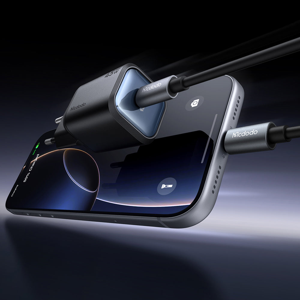 McDodo CH-4391 Ultimate Mini verkkolaturi, 45W, 3A, 1 x USB-C, musta