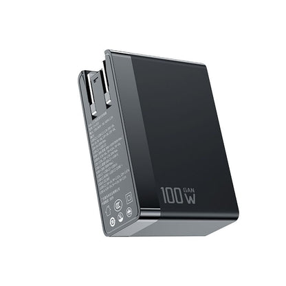 McDodo CH-8101 Pro Nuc AR Power Travel -verkkolaturi, 100W, 5A, 1 x USB-A - 2 x USB-C, Musta
