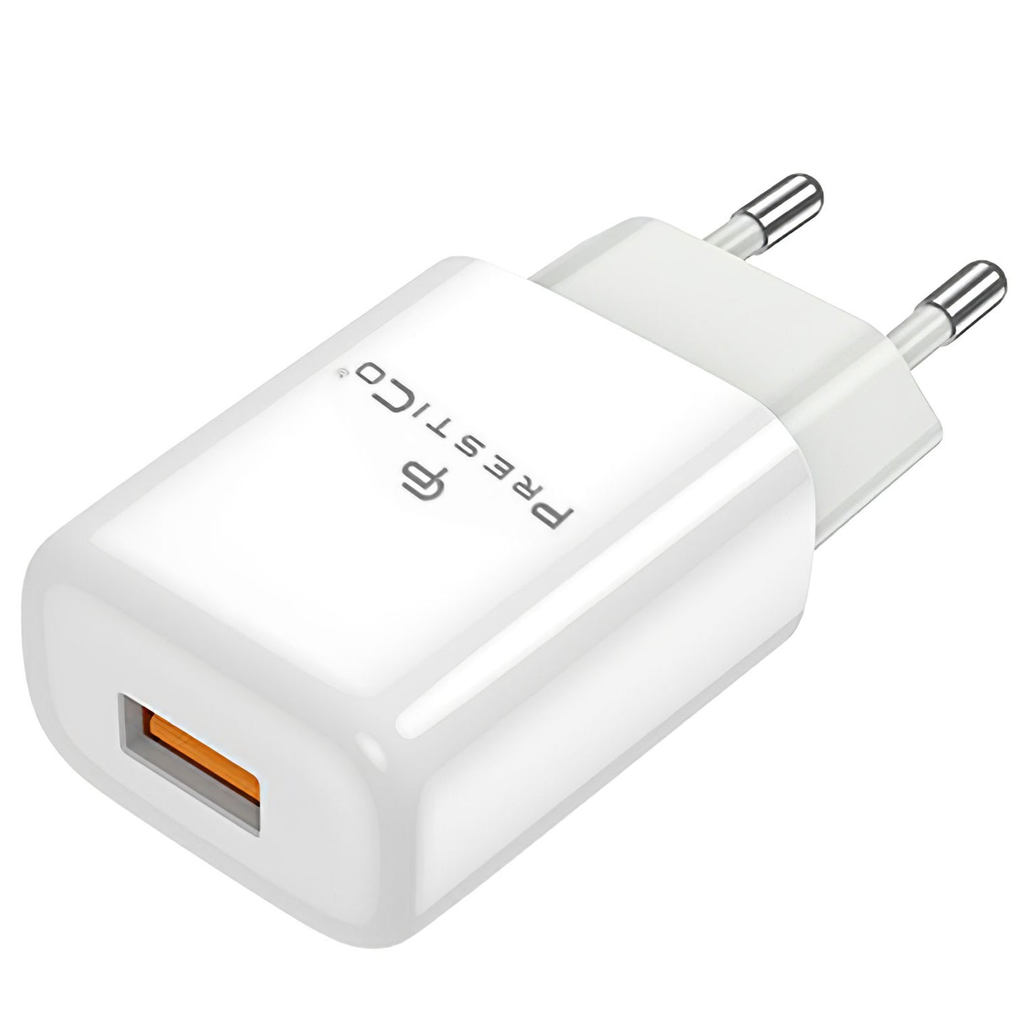 Network Charger Prestico F7, 12W, 2.4A, 1 x USB-A, White 