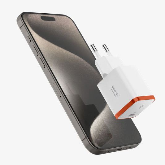 Verkkolaturi Spigen EE301EU Essential, 30W, 3A, 1 x USB-C, Valkoinen ACH08449