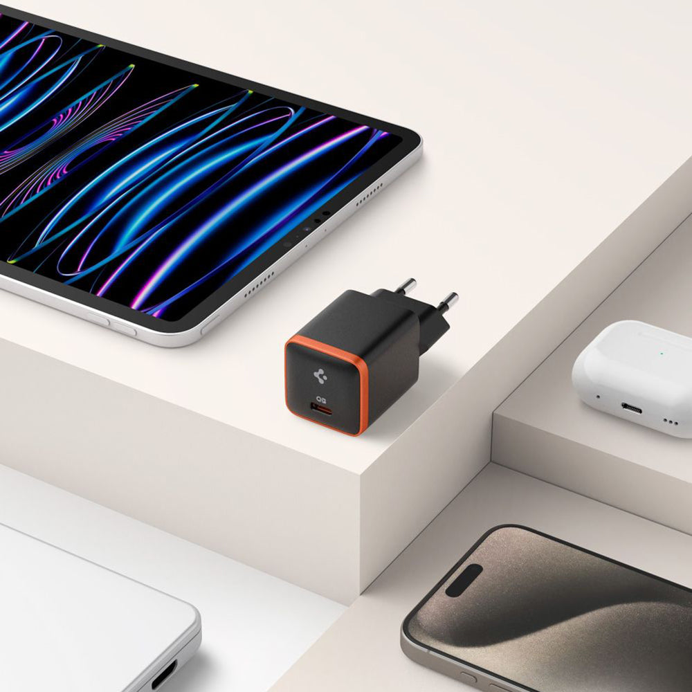 Verkkolaturi Spigen EE301EU Essential, 30W, 3A, 1 x USB-C, Musta ACH08448