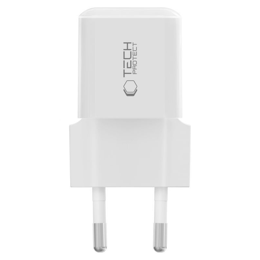 Tech-Protect NCM25 verkkolaturi, 25W, 3A, 1 x USB-C, valkoinen