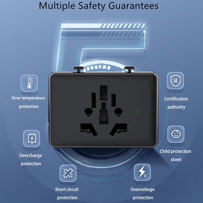 Verkkolaturi Techsuit HHt204A Travel, 15W, 3A, 2 x USB-A - 2 x USB-C, Valkoinen