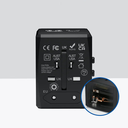 Techsuit HHT904-W2 Travel -verkkolaturi, 20W, 3A, 2 x USB-A - 2 x USB-C, Valkoinen