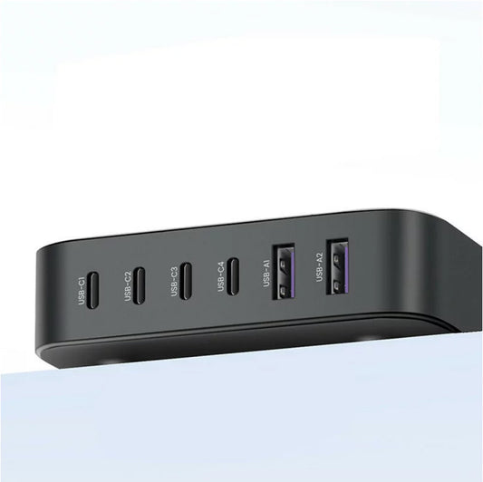 Latausasema UGREEN CD271 Nexode, 200W, 5A, 2 x USB-A - 4 x USB-C, harmaa