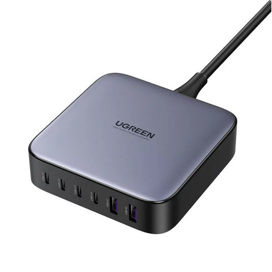 Latausasema UGREEN CD271 Nexode, 200W, 5A, 2 x USB-A - 4 x USB-C, harmaa