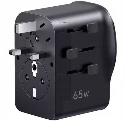 UGREEN Travel S550 verkkolaturi (55001), 65W, 3,25A, 1 x USB-A - 2 x USB-C, Musta