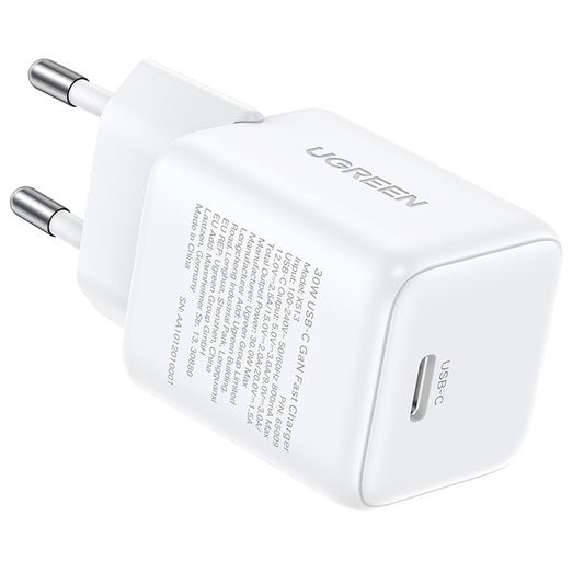 UGREEN X513 Verkkolaturi, 30W, 3A, 1 x USB-C, Valkoinen
