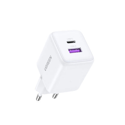 UGREEN X516 Verkkolaturi, 30W, 3A, 1 x USB-A - 1 x USB-C, Valkoinen