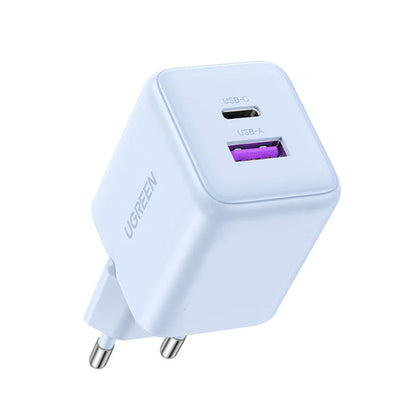 UGREEN X516 Verkkolaturi, 30W, 3A, 1 x USB-A - 1 x USB-C, Sininen