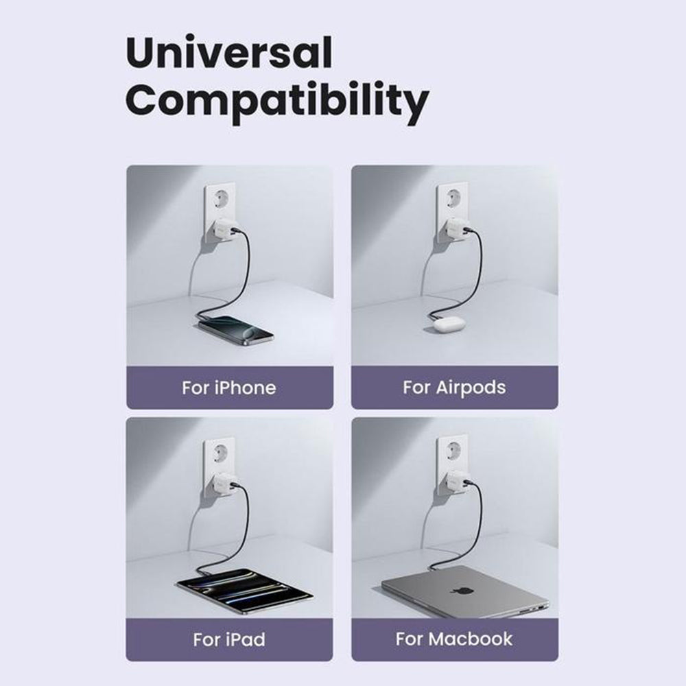 UGREEN X516 Verkkolaturi, 30W, 3A, 1 x USB-A - 1 x USB-C, Sininen