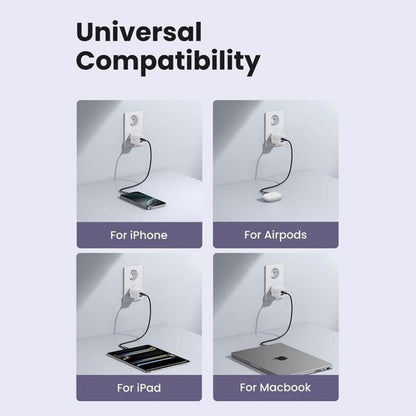 UGREEN X516 Verkkolaturi, 30W, 3A, 1 x USB-A - 1 x USB-C, Sininen