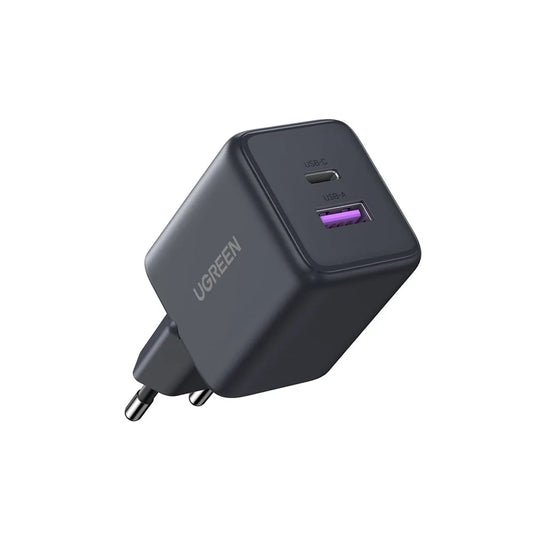 UGREEN X516 Verkkolaturi, 30W, 3A, 1 x USB-A - 1 x USB-C, Harmaa