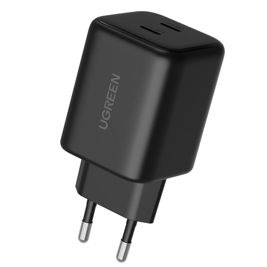 UGREEN X526 verkkolaturi (65058), 45W, 3A, 2 x USB-C, musta