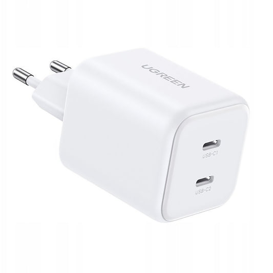 Verkkolaturi UGREEN X526 (65154), 45W, 3A, 2 x USB-C, Valkoinen