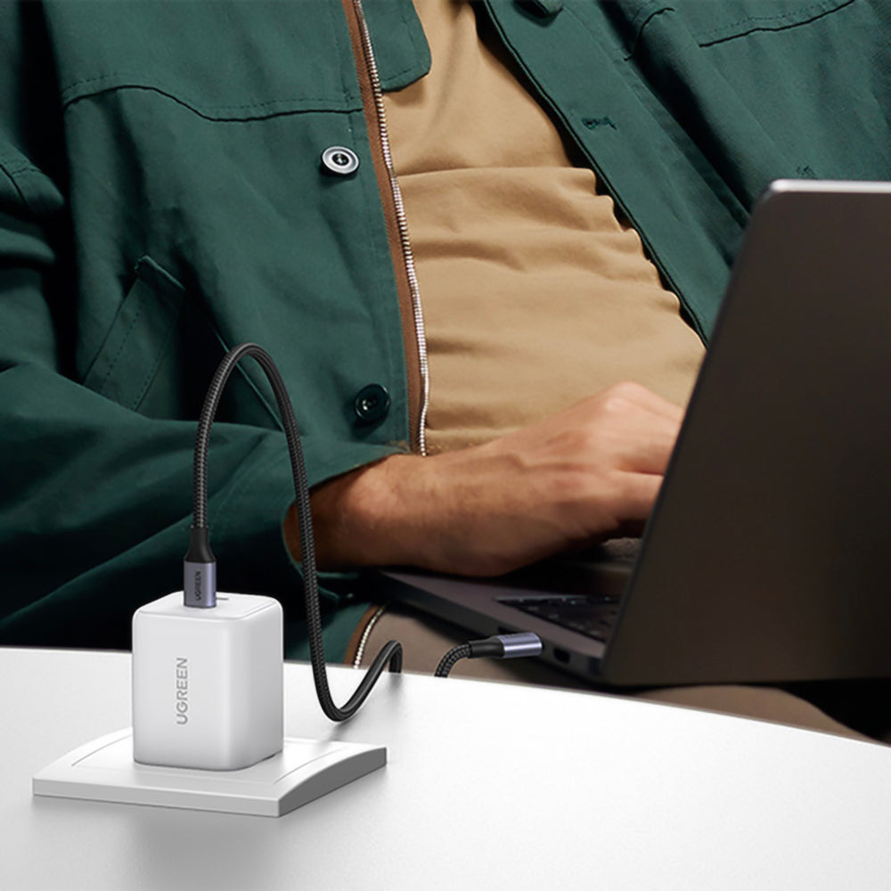 Verkkolaturi UGREEN X526 (65154), 45W, 3A, 2 x USB-C, Valkoinen
