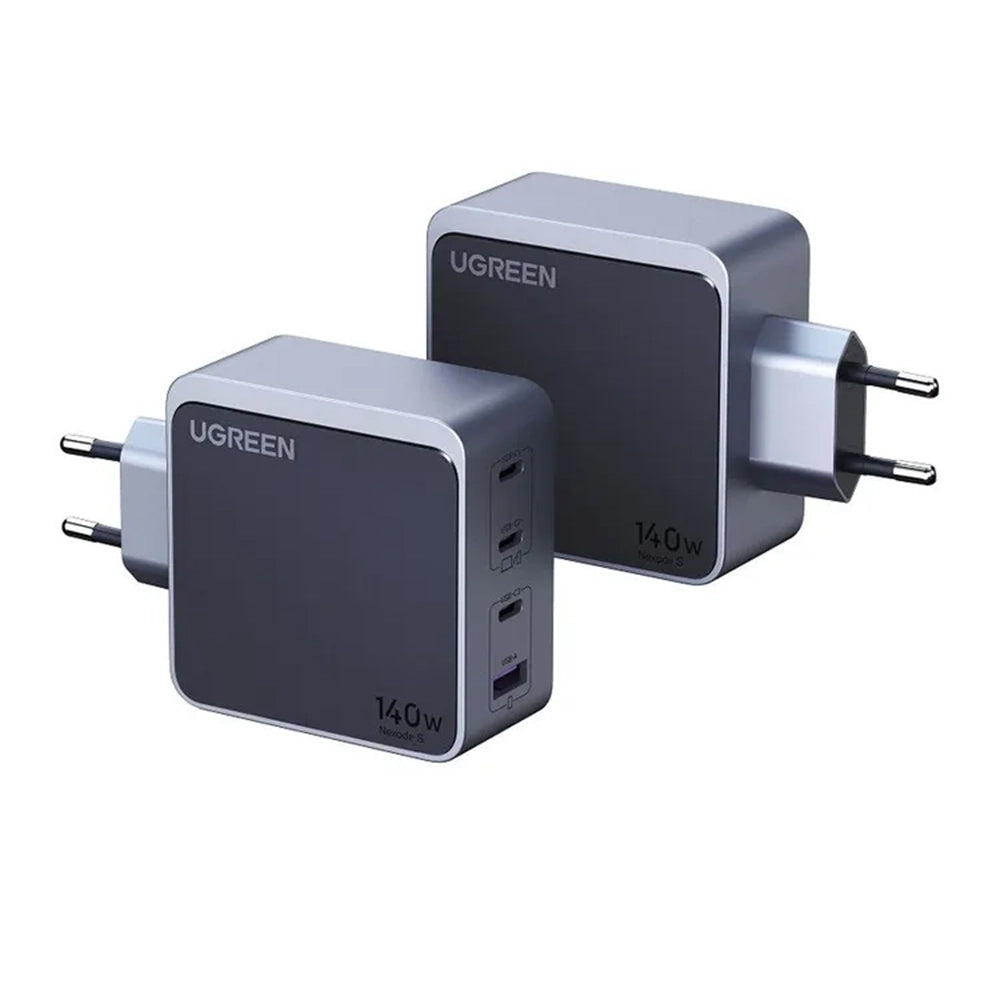 UGREEN X570 Nexode S -verkkolaturi, 140W, 5A, 1 x USB-A - 3 x USB-C, Harmaa