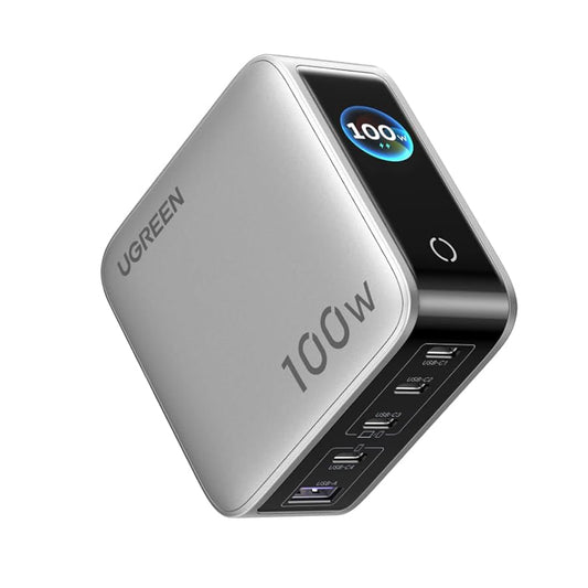 UGREEN X773 (65620B) verkkolaturi, 100W, 1 x USB-A - 4 x USB-C, harmaa