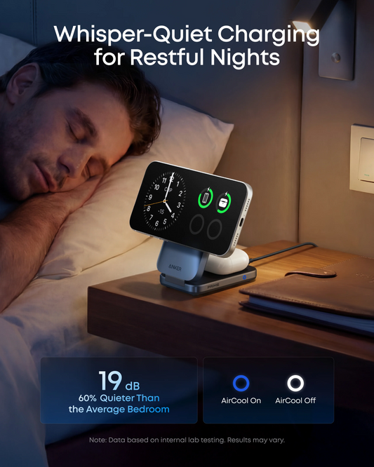 Anker Prime MagGo 3in1 langaton verkkolaturi, 25W, musta A25N1