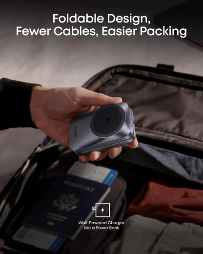 Anker Prime MagGo 3in1 langaton verkkolaturi, 25W, musta A25N1