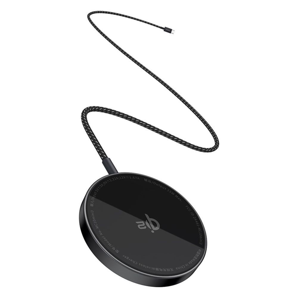 Baseus Simple Mini4 Air langaton verkkolaturi, 15W, 1.67A, Musta P10278200111-00