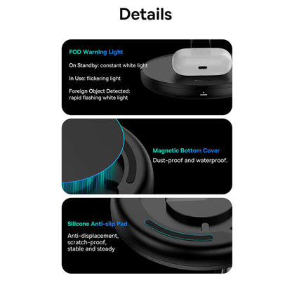 Baseus Swan 3in1 langaton latausasema, 20W, 1.67A, P10221302113-Z1