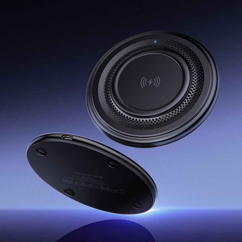 Borofone BQ40 Crown Wireless Network Charger, 15W, 1.67A, Black