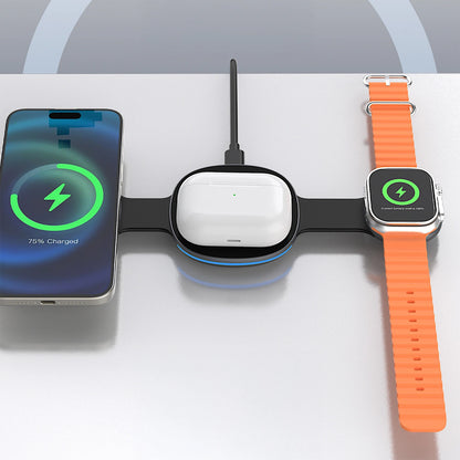 Dudao A11S 3in1 langaton verkkolaturi, 15W, Musta