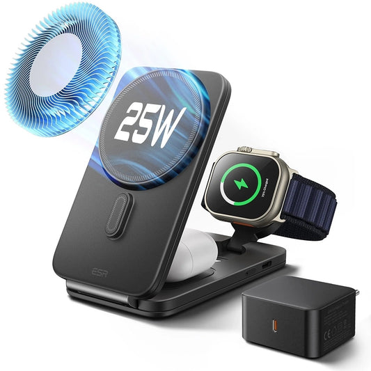 ESR CryoBoost 3in1 25W langaton latausasema, musta