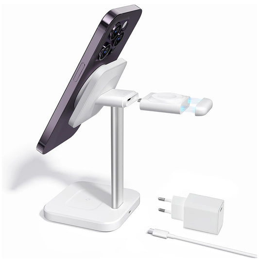 Langaton ESR HaloLock 3in1 -verkkolaturi, 15W, 1.67A, Valkoinen