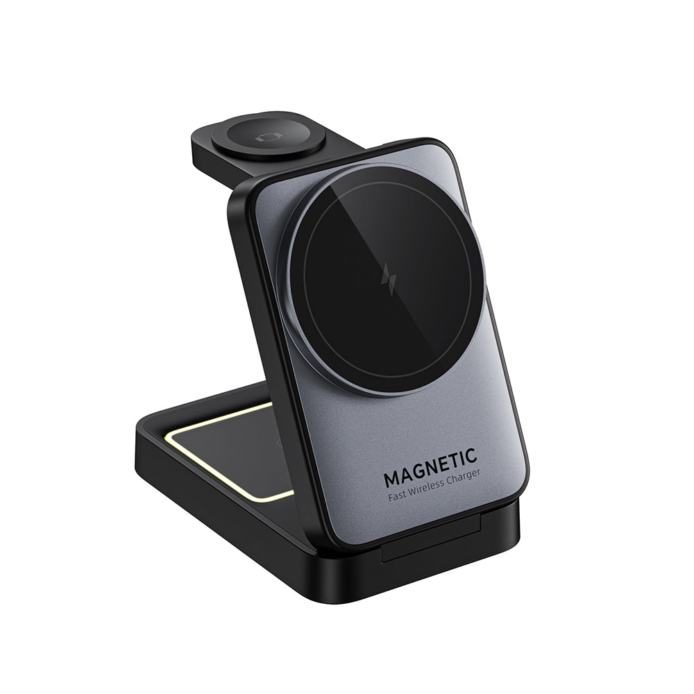 HAVIT W3103 3in1 Langaton Verkkolaturi, 15W, 1.67A, Musta Harmaa