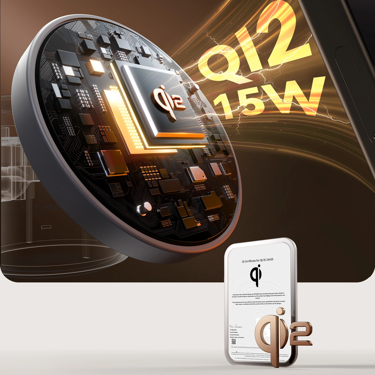 Joyroom JR-W23 3in1 Langaton Verkkolaturi, 15W, 1.67A, Valkoinen