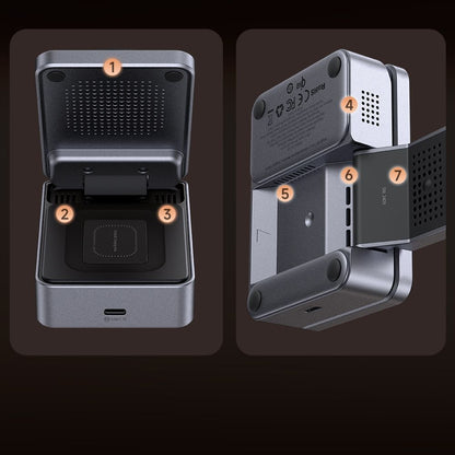 Langaton McDodo CH-5192 3in1 -verkkolaturi, 22.5W, 1.67A, Harmaa