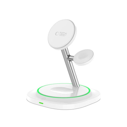 Incarcator Retea Wireless Tech-Protect QI15W-A46 3in1, 15W, 1.67A, Alb