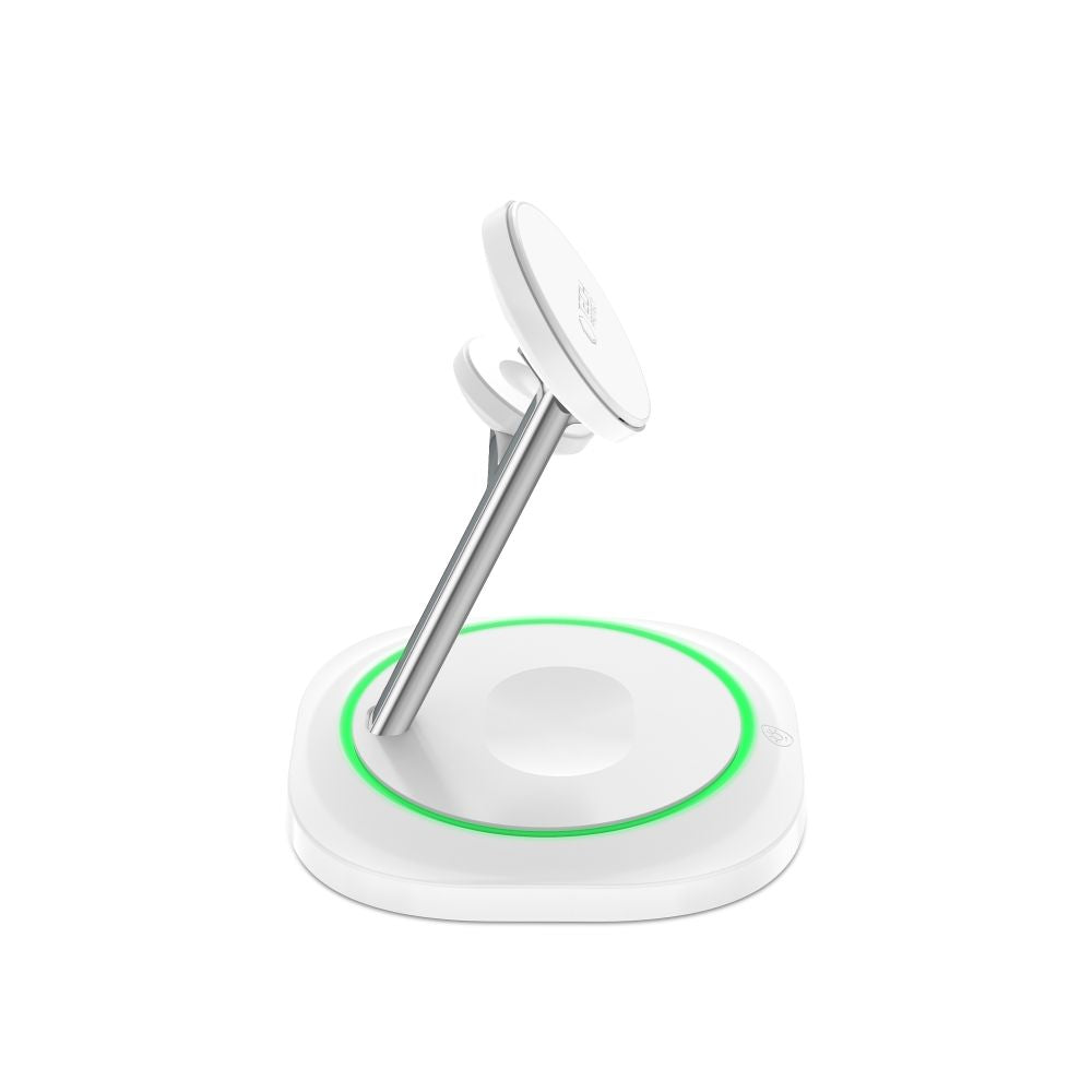 Incarcator Retea Wireless Tech-Protect QI15W-A46 3in1, 15W, 1.67A, Alb