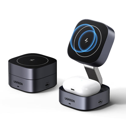 UGREEN W526 3in1 Langaton Verkkolaturi, 20W, 1.67A, 1 x USB-C, Musta
