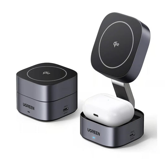 UGREEN W702 3in1 Langaton Verkkolaturi, 20W, 1.67A, 1 x USB-C, Musta