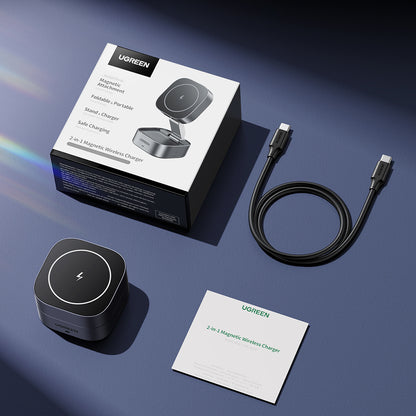 UGREEN W526 3in1 Langaton Verkkolaturi, 20W, 1.67A, 1 x USB-C, Musta
