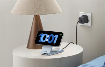 UGREEN MagFlow 2in1 25W langaton verkkolaturi, Sininen