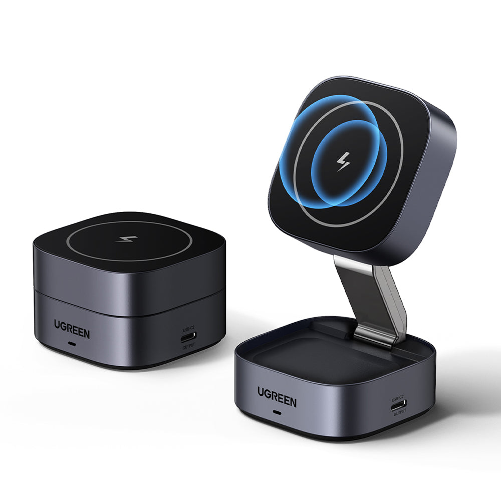 UGREEN W526 3in1 Langaton Verkkolaturi, 20W, 1.67A, 1 x USB-C, Musta