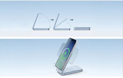 UGREEN MagFlow 2in1 25W langaton verkkolaturi, Sininen