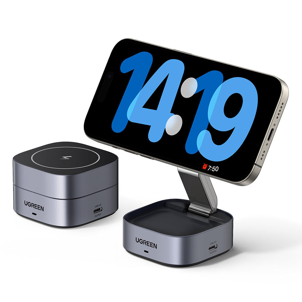 UGREEN W526 3in1 Langaton Verkkolaturi, 20W, 1.67A, 1 x USB-C, Musta