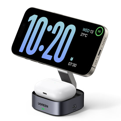UGREEN W526 3in1 Langaton Verkkolaturi, 20W, 1.67A, 1 x USB-C, Musta