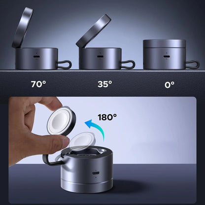 UGREEN W712 (65148) 3in1, 25W, 1.67A, Harmaa langaton verkkolaturi
