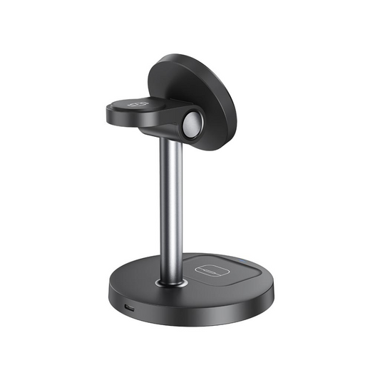 Langaton verkkolaturi XO Design CX038 3in1, 15W, 1.67A, Musta