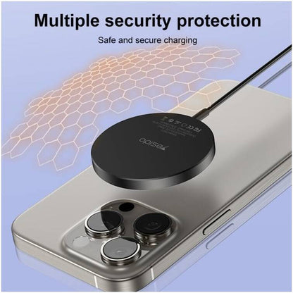 Yesido DS21 langaton verkkolaturi, 15W, 1.67A, Musta