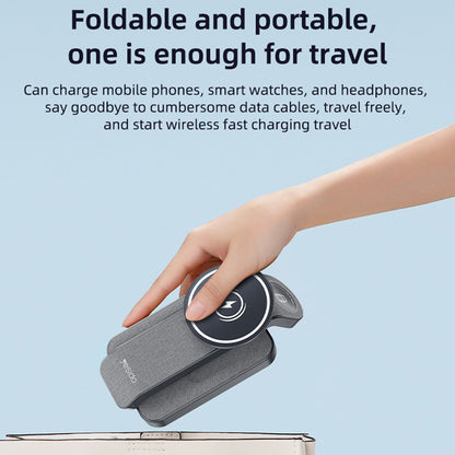 Yesido DS26 3in1 langaton laturi, 15W, 1.67A, Harmaa