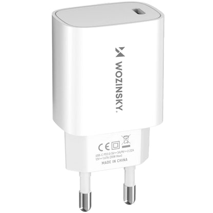 Verkkolaturi WZK WGWCCW, 20W, 3A, 1 x USB-C, Valkoinen