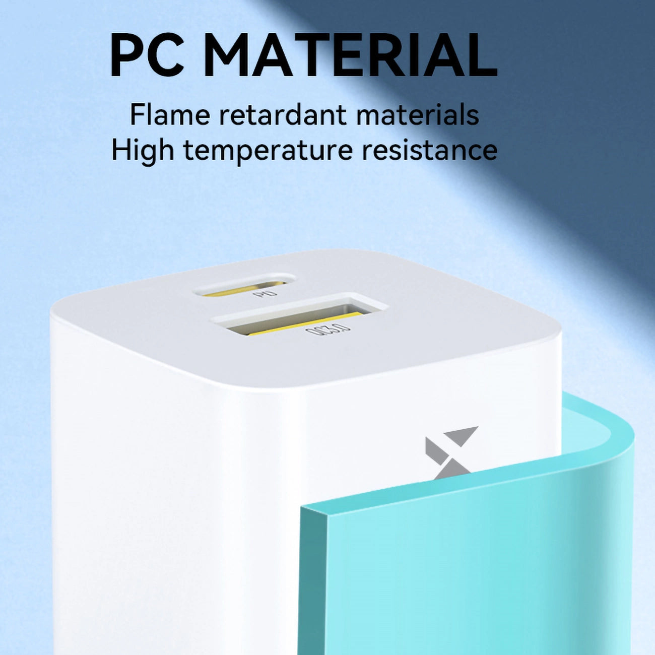 WZK WWCEAC -verkkolaturi, 33W, 3A, 1 x USB-A - 1 x USB-C, Valkoinen